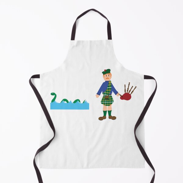 Item preview, Scottish with a bagpipe and with the typical costume of his clan and with the Loch Ness monster in the background. Ideal to give to your Scottish friend. designed and sold by Martapp.