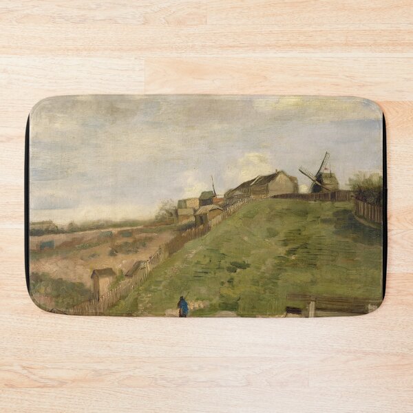 Item preview, The Hill of Montmartre With Stone Quarry by Vincent van Gogh: Rustic Landscape Poster designed and sold by artofuniverse.