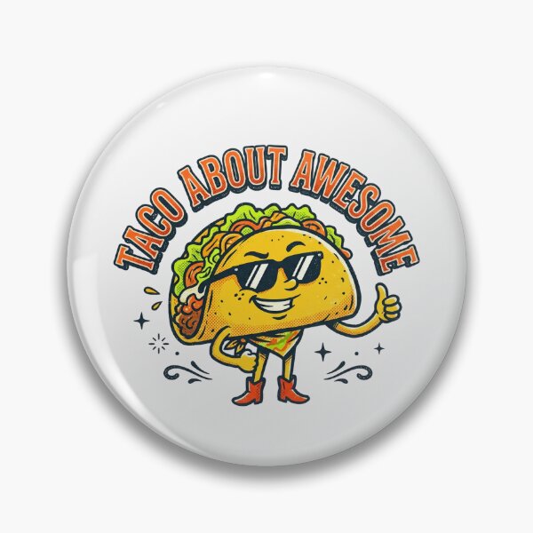 Item preview, Taco About Awesome Funny Retro Cool Taco Character T-Shirt designed and sold by Egyptian king ⭐⭐⭐⭐⭐.