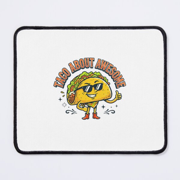 Item preview, Taco About Awesome Funny Retro Cool Taco Character T-Shirt designed and sold by Egyptian king ⭐⭐⭐⭐⭐.