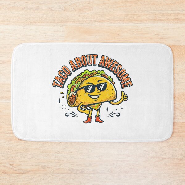 Item preview, Taco About Awesome Funny Retro Cool Taco Character T-Shirt designed and sold by Egyptian king ⭐⭐⭐⭐⭐.