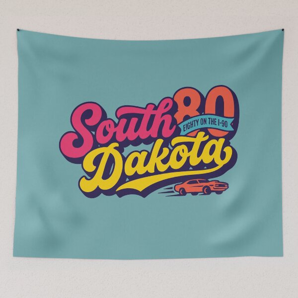 Item preview, South Dakota I-90 Road Trip Retro Muscle Car Eighty On The I-90 Vintage Lettering designed and sold by Cozy-Old-Pub.