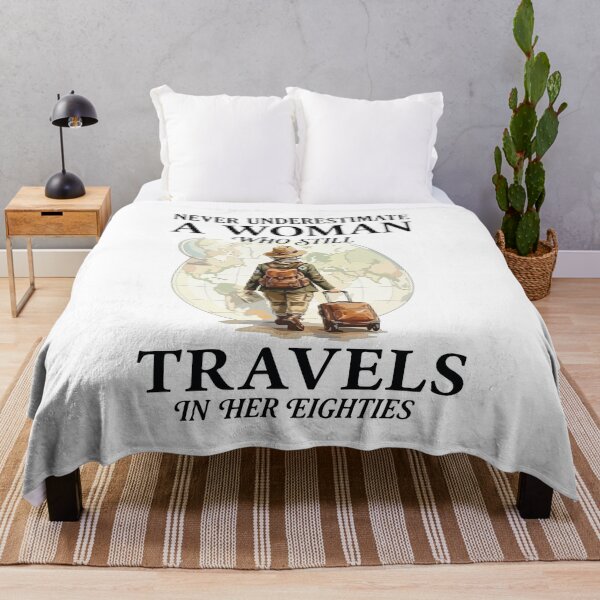 Item preview, Never Underestimate A Woman In Her 80s Funny Travel Gift designed and sold by kiralynstration.