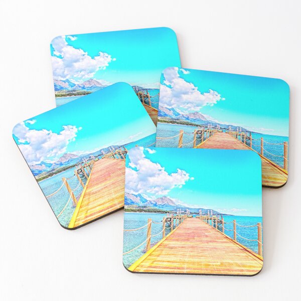 Item preview, Wooden Pier clear blue sky designed and sold by santoshputhran.