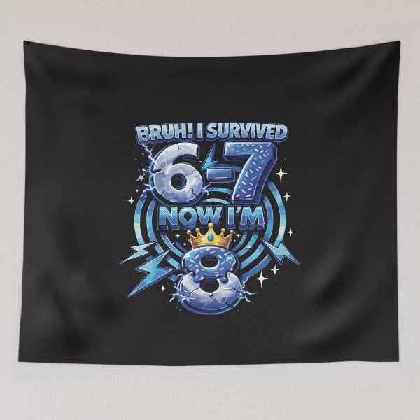 Item preview, Bruh I Survived 7 Now Im 8 Funny 8th Birthday Boy Gift designed and sold by kiralynstration.