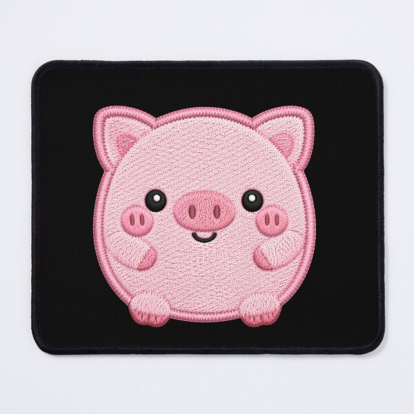 Item preview, Super Cute Kawaii Pig Embroidery Patch Style | Chibi Pastel Pink Pig Aesthetic | Cute Farm Animal Design designed and sold by ColorSplash123.