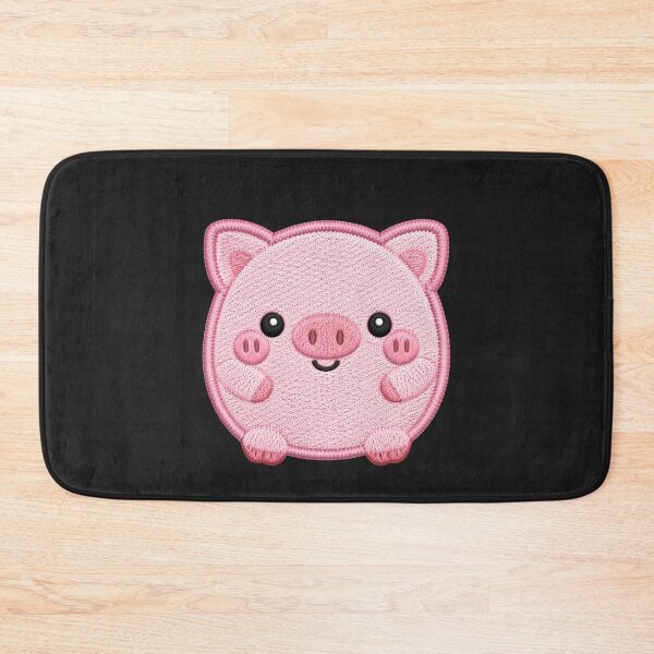 Item preview, Super Cute Kawaii Pig Embroidery Patch Style | Chibi Pastel Pink Pig Aesthetic | Cute Farm Animal Design designed and sold by ColorSplash123.