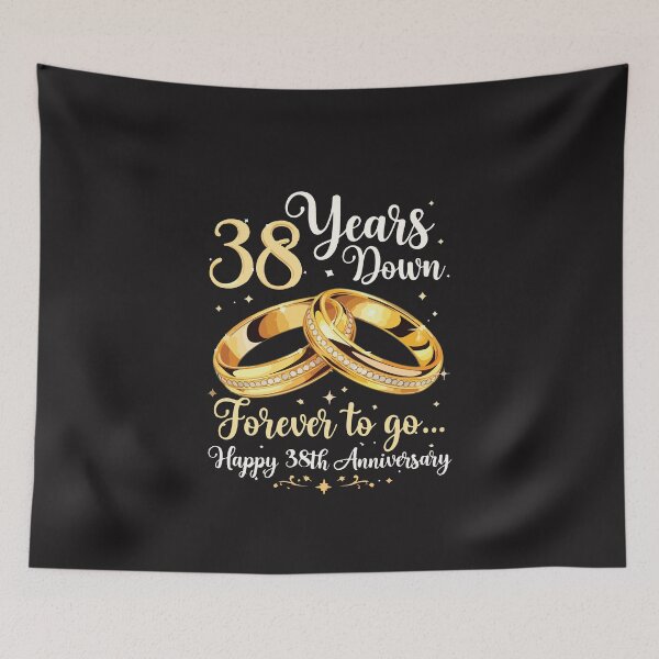 Item preview, 38th Anniversary 38 Years Down Forever To Go Couple Gift designed and sold by kiralynstration.