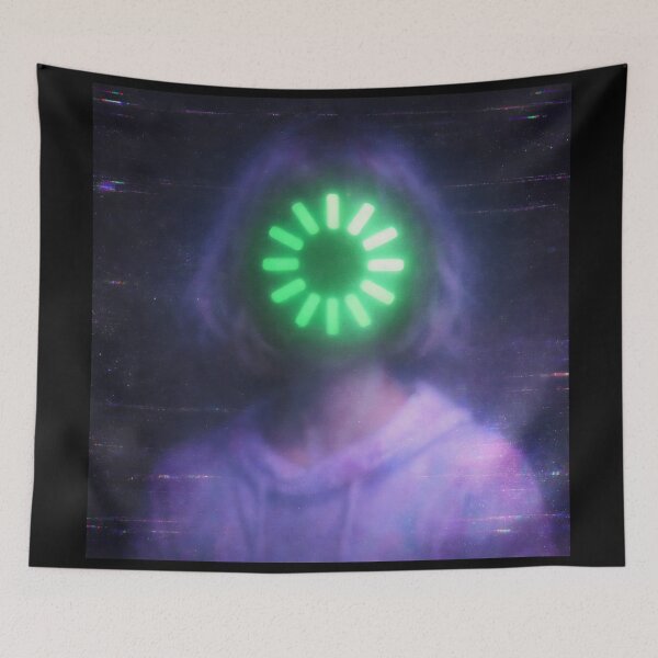 Item preview, Cargando Cara de Neón de Glitch Reality designed and sold by SplashTastic.