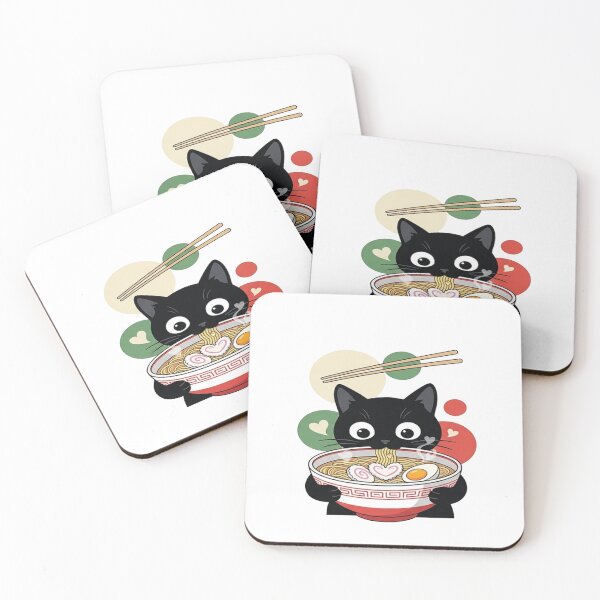 Item preview, cat and ramen noodles  bowl designed and sold by  Mudikeys.