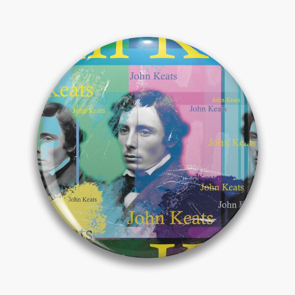 Artikelvorschau, John Keats Porträt Collage Pop Art Dichter Kunst entworfen und verkauft von Mauswohn.
