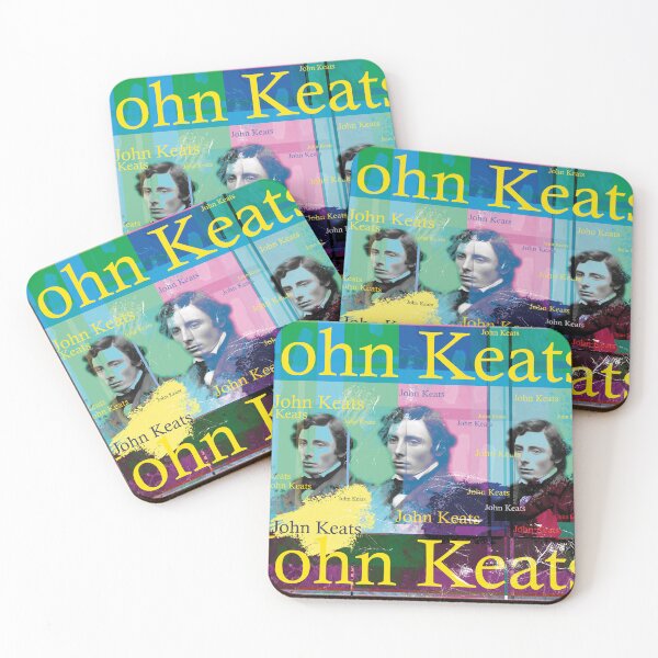 Artikelvorschau, John Keats Porträt Collage Pop Art Dichter Kunst entworfen und verkauft von Mauswohn.