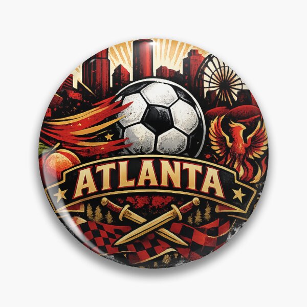 Item preview, Atlanta Football Crest Style Design – City Skyline Soccer Graphic, Phoenix Sports Fan Artwork, Red Black Supporter Design designed and sold by GarnerSupplyCo.