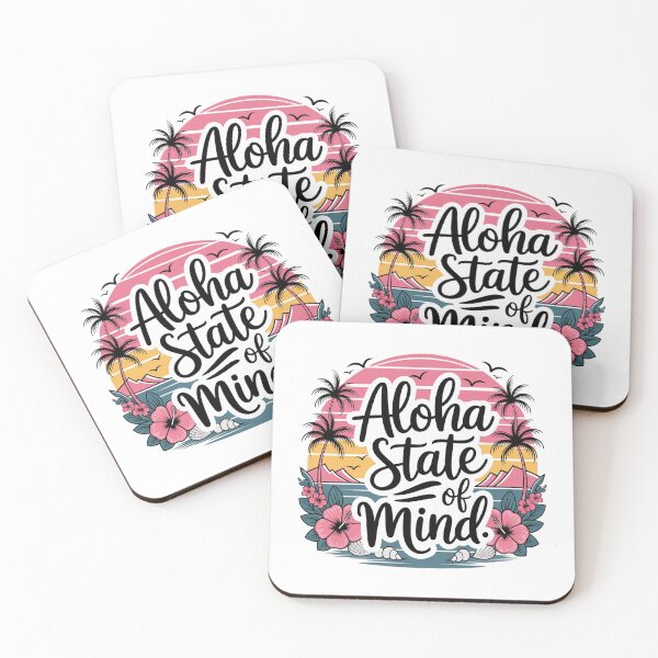 Item preview, Tropical beach aesthetic retro summer sticker - Aloha State of Mind designed and sold by KymeraStudio25.
