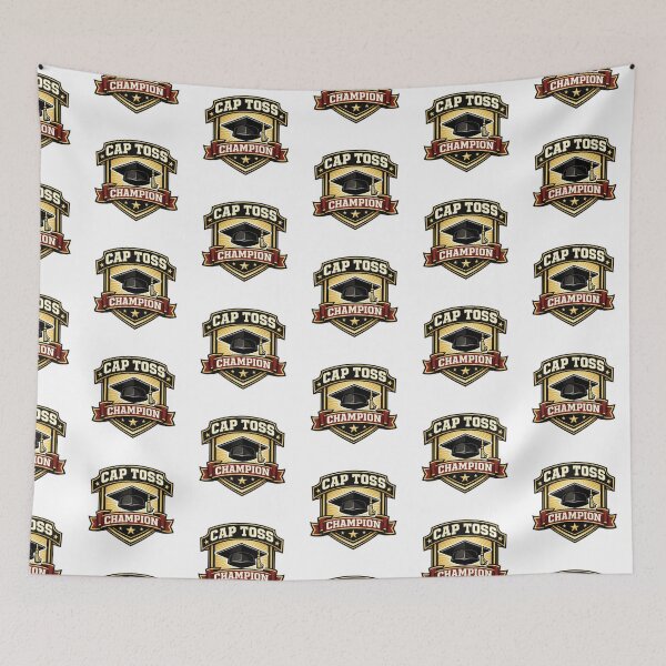 Item preview, Graduation cap and banner design celebrating cap toss, ideal for background, AI generated designed and sold by dvoevnore.