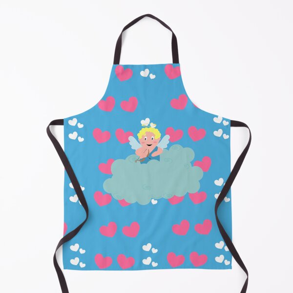Item preview, Romantic cupid design with a bow and arrow in a cloud with a background of hearts designed and sold by Martapp.