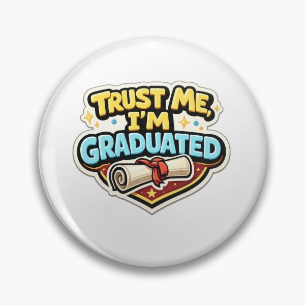 Item preview, Graduation badge with rolled diploma and celebratory text design, AI Generated designed and sold by dvoevnore.