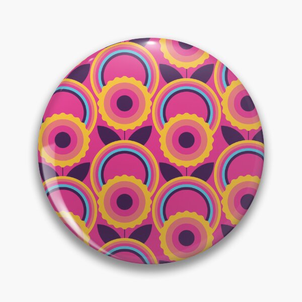 Item preview, Geometric retro 70s floral pattern designed and sold by Mauswohn.