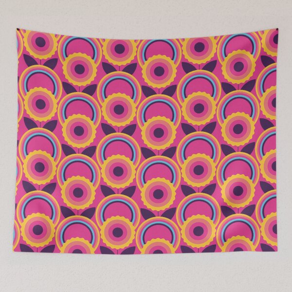 Item preview, Geometric retro 70s floral pattern designed and sold by Mauswohn.