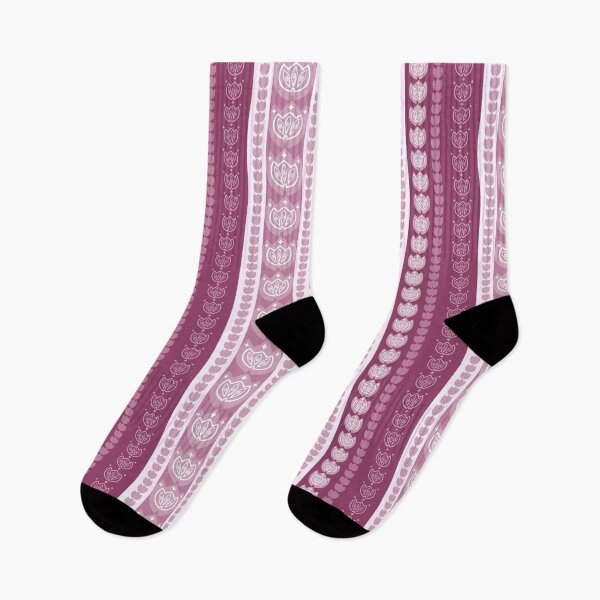Item preview, Seamless Tulip Stripe Pattern in Pink Tones, Scandinavian Floral Geometric Background designed and sold by Tarathai.