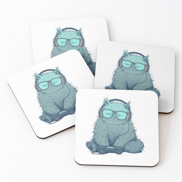 Item preview, **Introvert Gamer Cat Sticker** designed and sold by Ashley critters.