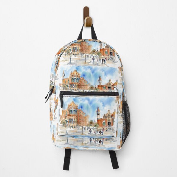 Item preview, Hospital de la Santa Creu i Sant Pau Barcelona - Watercolor Cityscape designed and sold by caracatita75.