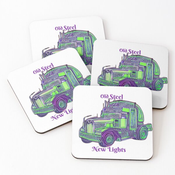 Item preview, Retro Truck Art in Neon Colors - Old Steel, New Lights designed and sold by Bad7Wear.