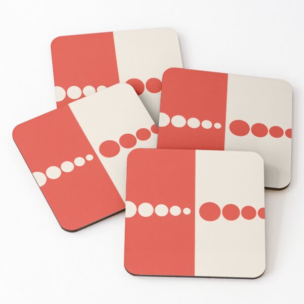 Item preview, 60s Space Age Dots Horizontal – Red & White Mid-Century Modern Pop-Art designed and sold by Ela Design Studio .