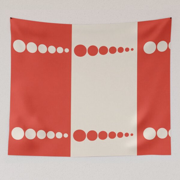 Item preview, 60s Space Age Dots Horizontal – Red & White Mid-Century Modern Pop-Art designed and sold by Ela Art Space .