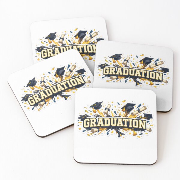 Item preview, Graduation celebration with caps and diplomas in dynamic design, background, AI generated designed and sold by dvoevnore.