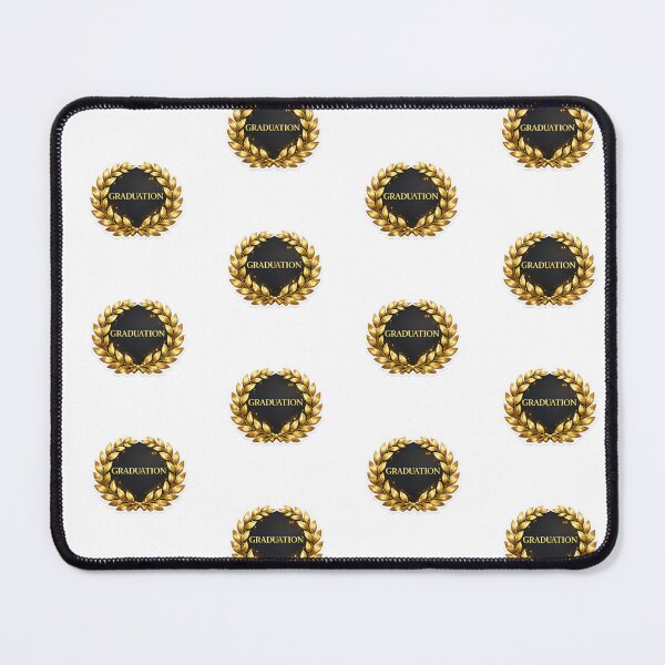 Item preview, Graduation theme with golden laurel wreath and bold text on black background, AI Generated designed and sold by dvoevnore.