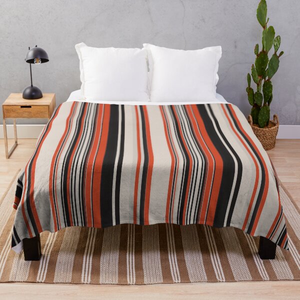 Item preview, Red Black Beige Vertical Stripes Pattern – Bold Modern Retro Geometric Line Design designed and sold by WildHugeDot.
