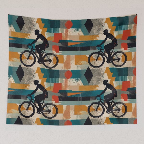 Item preview, Bauhaus Cyclist – Modern Geometric Ride designed and sold by Zenvo.