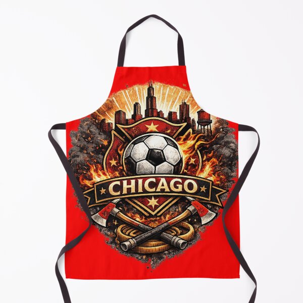 Item preview, Chicago Football Crest Design – Chicago Soccer Fan Artwork, City Skyline Fire Graphic, Red Sports Supporter Design designed and sold by GarnerSupplyCo.