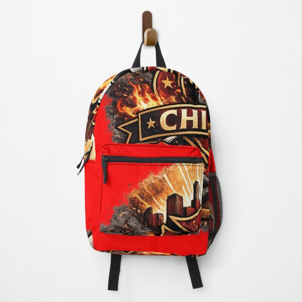 Item preview, Chicago Football Crest Design – Chicago Soccer Fan Artwork, City Skyline Fire Graphic, Red Sports Supporter Design designed and sold by GarnerSupplyCo.
