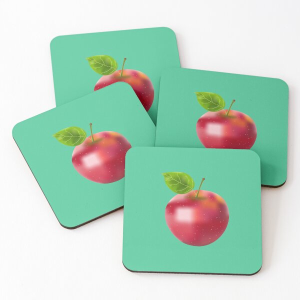 Item preview, Bright red apple with a leaf designed and sold by Martapp.
