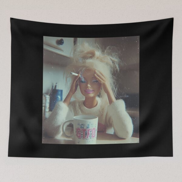 Item preview, Funny Smoking Tired Doll Meme designed and sold by xbatata.