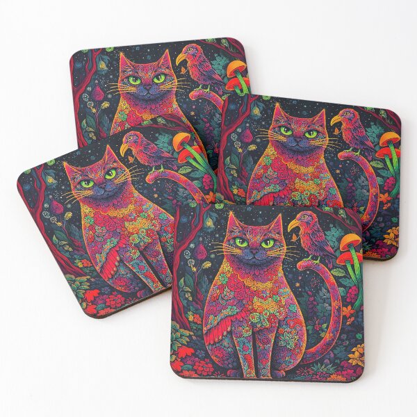 Item preview, Psychedelic Forest Cat designed and sold by MoonfurStudio.