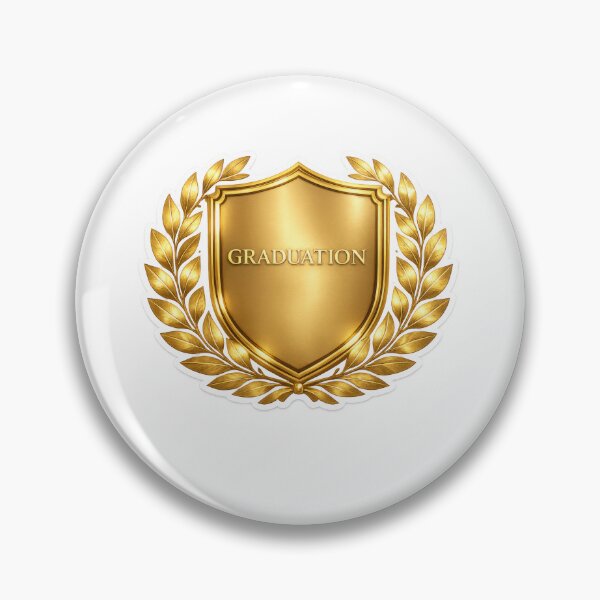 Item preview, Graduation emblem with golden shield and laurel wreath, suitable for backgrounds, AI Generated designed and sold by dvoevnore.