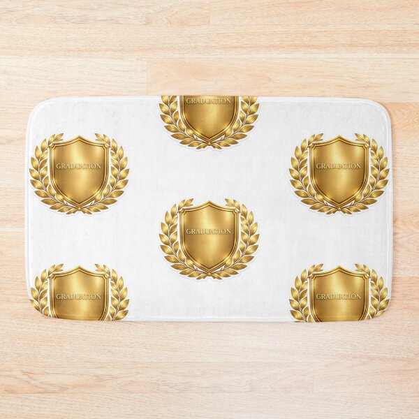 Item preview, Graduation emblem with golden shield and laurel wreath, suitable for backgrounds, AI Generated designed and sold by dvoevnore.