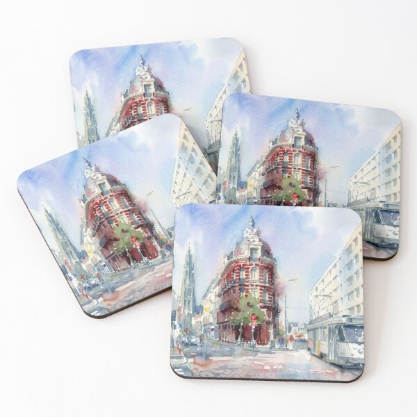 Item preview, Antwerp Cathedral Watercolor designed and sold by caracatita75.