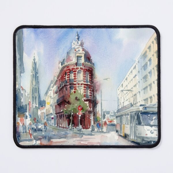 Item preview, Antwerp Cathedral Watercolor designed and sold by caracatita75.