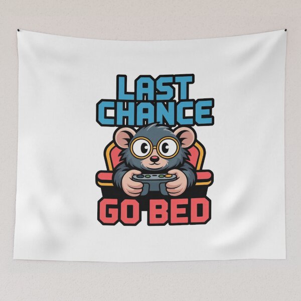 Item preview, Last Chance Go Bed Funny Gamer Mouse Video Game Tee designed and sold by MerchlyMike.