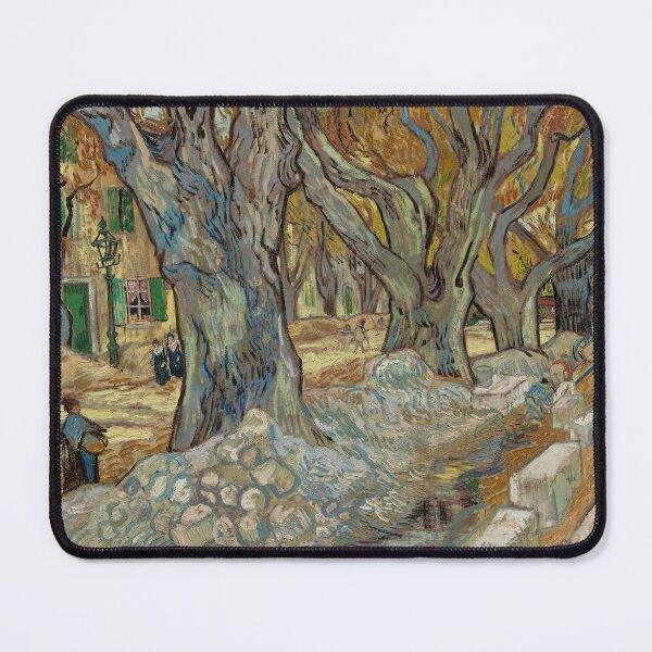 Item preview, The Large Plane Trees Road Menders at Saint Remy by Vincent van Gogh: Post‑Impressionist Poster designed and sold by artofuniverse.