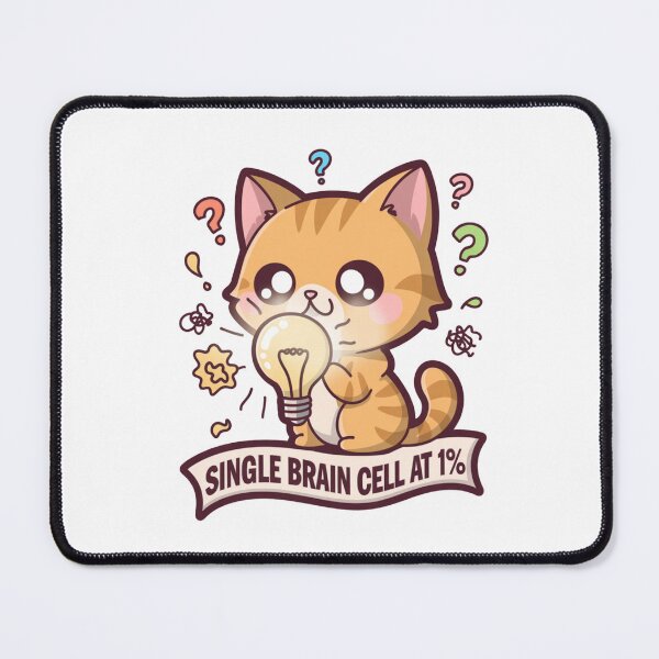 Item preview, Single Brain Cell Orange Cat Funny designed and sold by IslandTyped.