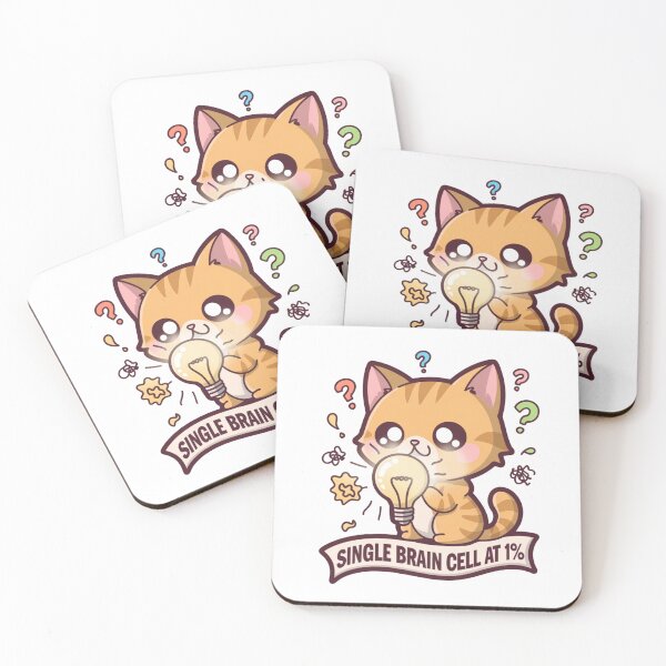Item preview, Single Brain Cell Orange Cat Funny designed and sold by IslandTyped.