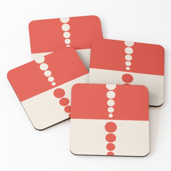 Item preview, 60s Space Age Dots – Red & White Mid-Century Geometric Pop-Art designed and sold by Ela Art Space .