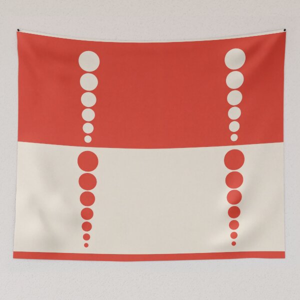 Item preview, 60s Space Age Dots – Red & White Mid-Century Geometric Pop-Art designed and sold by Ela Art Space .