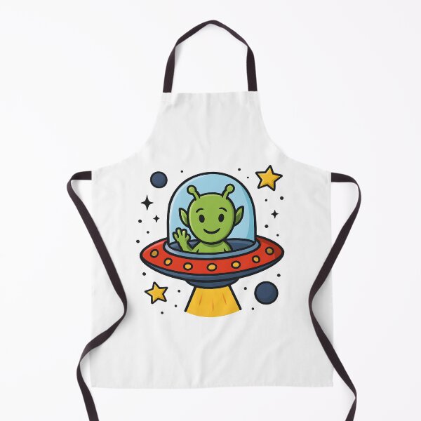 Item preview, Cute Alien UFO Cartoon Space Design Funny Sci Fi Art. designed and sold by The-T-In-Retro.