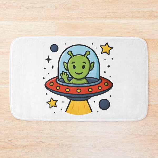 Item preview, Cute Alien UFO Cartoon Space Design Funny Sci Fi Art. designed and sold by The-T-In-Retro.